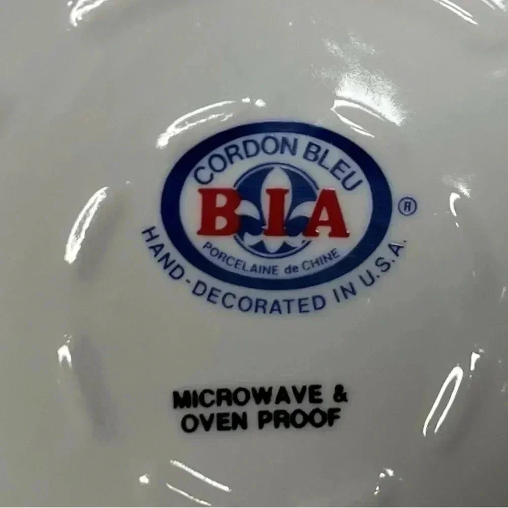 BIA Cordon Bleu Floral Casserole Dish Porcelain Soufflé Baking Pan Bowl